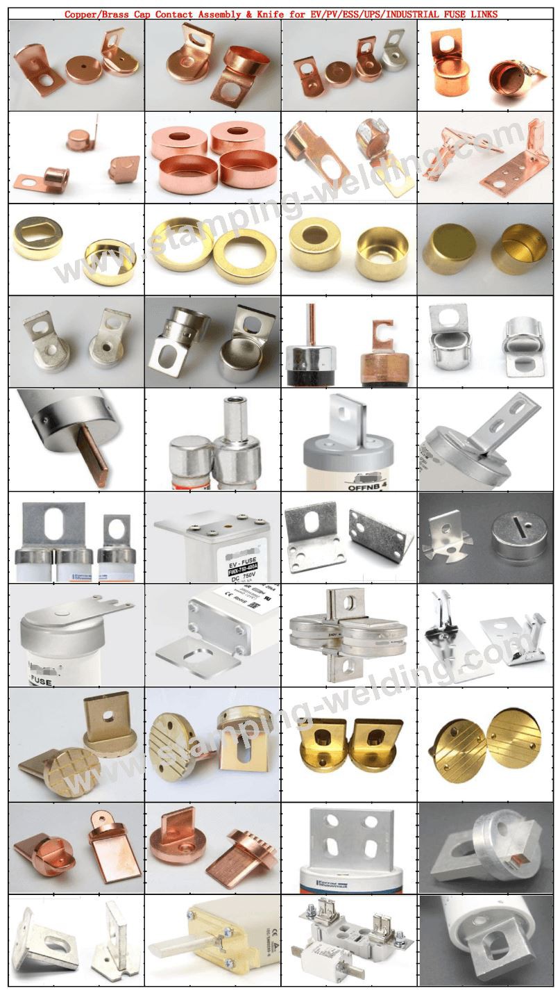 Brass Copper Contact Cap Knife for EV PV Fuses