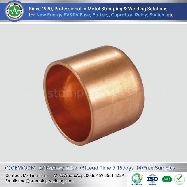 Copper End Caps Round For PV Fuse