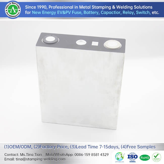 Carcasa de aluminio para batería de iones de litio prismática