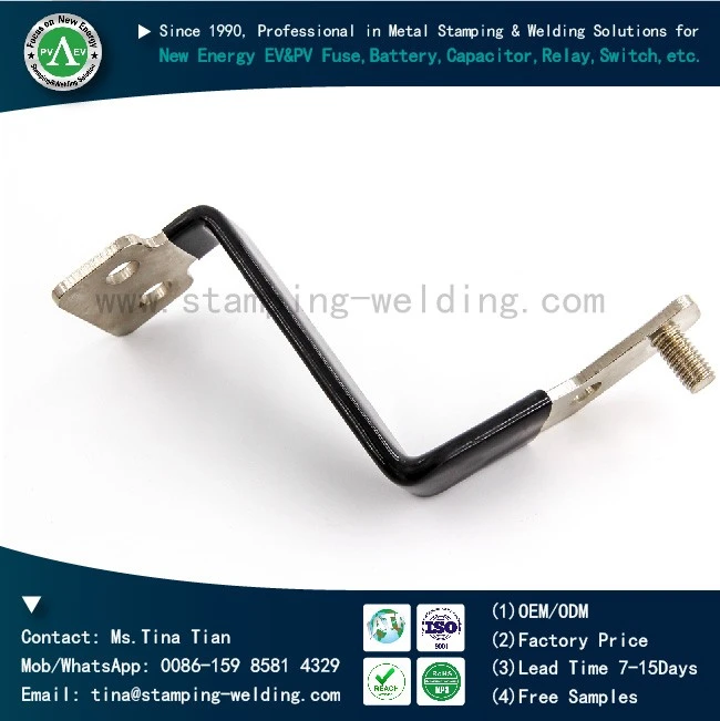 Custom Insulated Copper Busbar for Battery Bank Applications