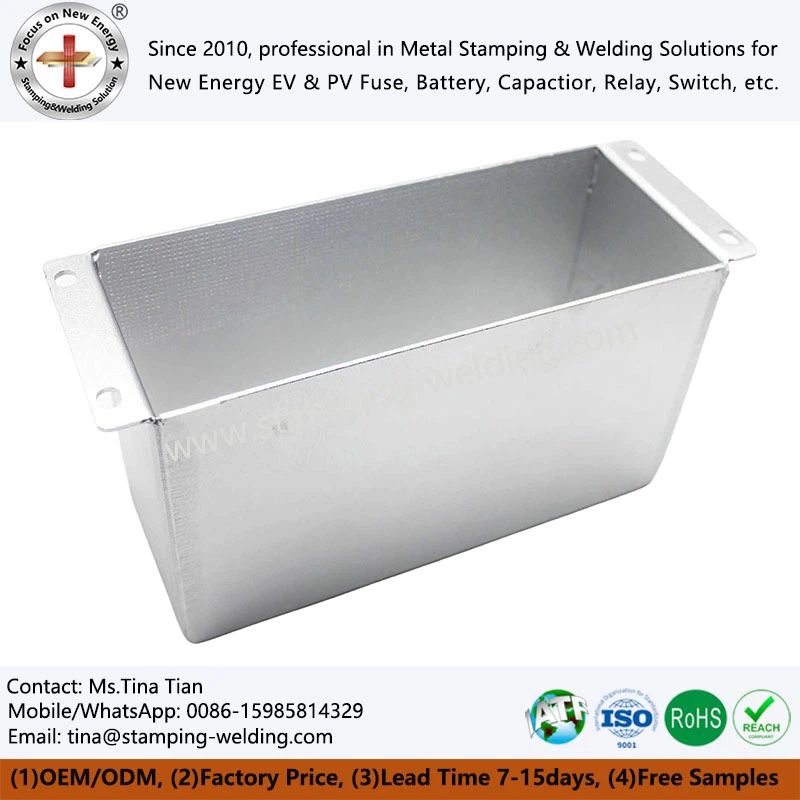 Condensador de filtro de pulso de almacenamiento de energía de lata de aluminio cilíndrico