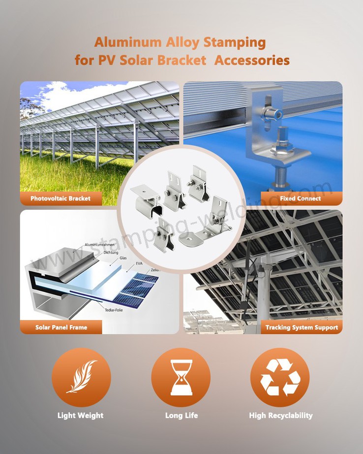 Aluminum Alloy Stamping for PV Solar Bracket Accessories Aluminum Alloy Stamping for PV Solar Bracket Accessories
