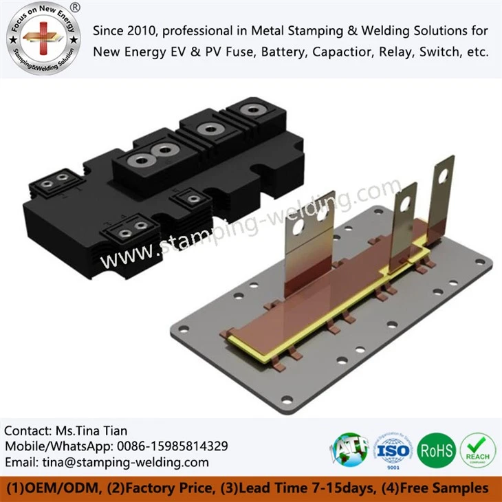 Barra colectora laminada de vehículo eléctrico