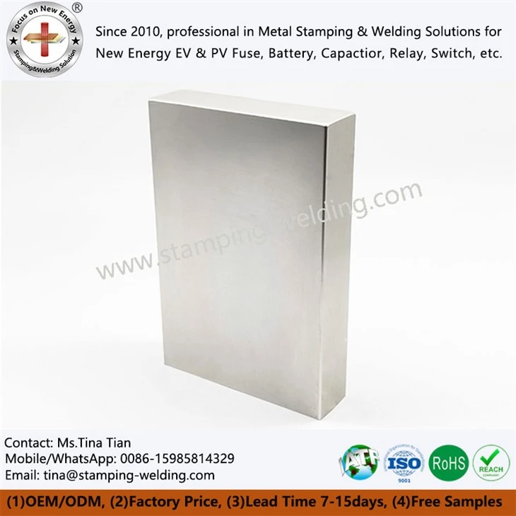 Caja de aluminio para batería prismática de litio