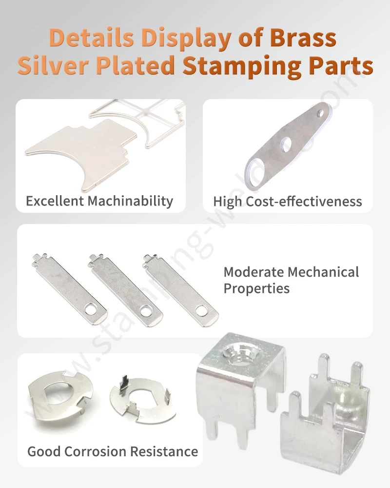 Details display of Brass silver coated stamping parts Details display of Brass silver coated stamping parts