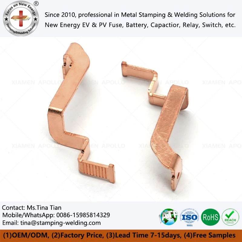 Piezas de cobre estampadas con matriz progresiva para MCCB