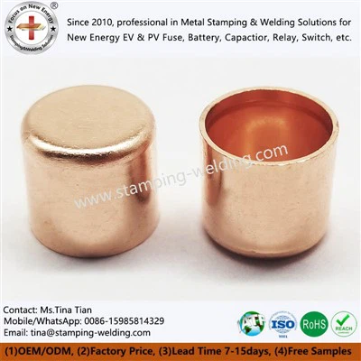 Tapas de cobre personalizadas