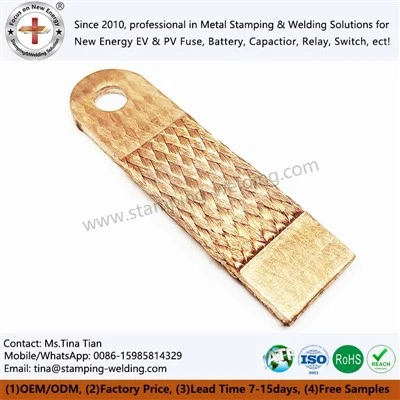 Alambre trenzado de cobre plano