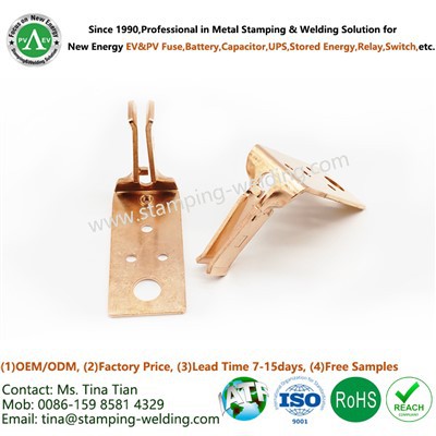 Contacto en forma de cuchillo para tubo cuadrado para fusible NH