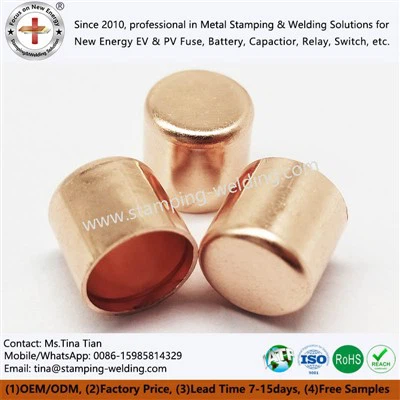 Tapas de extremo de tubo de cobre con fusible de soldadura